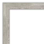 Miroir mural encadré étroit Dove, 24 x 24 po, gris délavé