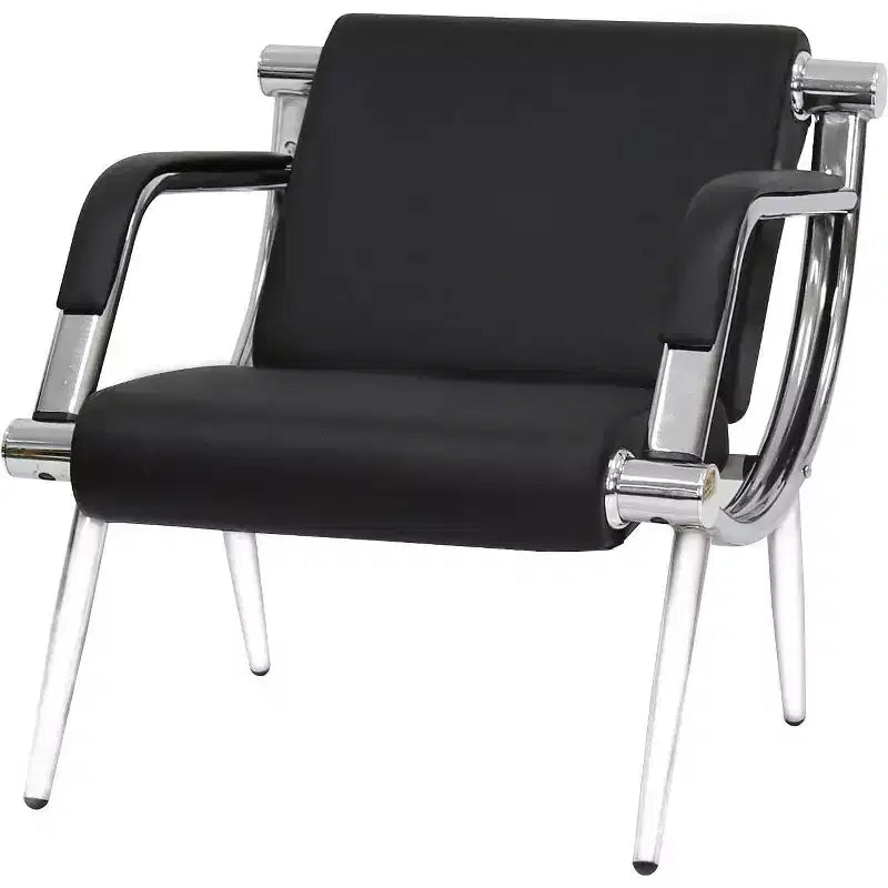 Fauteuils de salle d'attente 1 place - Similicuir noir pour aéroport, banque, visiteur