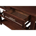 Bahut en bois massif, armoire de rangement avec 2 portes et 2 étagères, meuble de rangement pour le salon, la salle à manger, la cuisine