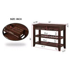 Bahut en bois massif, armoire de rangement avec 2 portes et 2 étagères, meuble de rangement pour le salon, la salle à manger, la cuisine