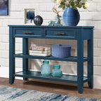 Bahut en bois massif, armoire de rangement avec 2 portes et 2 étagères, meuble de rangement pour le salon, la salle à manger, la cuisine