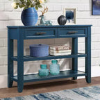 Bahut en bois massif, armoire de rangement avec 2 portes et 2 étagères, meuble de rangement pour le salon, la salle à manger, la cuisine