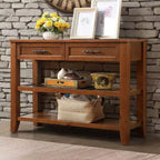 Bahut en bois massif, armoire de rangement avec 2 portes et 2 étagères, meuble de rangement pour le salon, la salle à manger, la cuisine