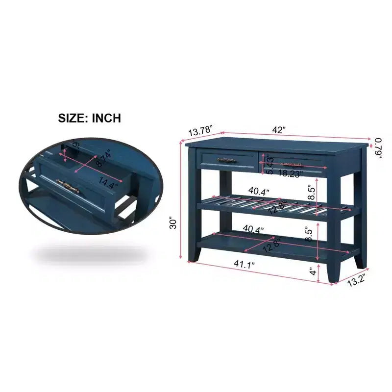 Bahut en bois massif, armoire de rangement avec 2 portes et 2 étagères, meuble de rangement pour le salon, la salle à manger, la cuisine