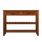 Bahut en bois massif, armoire de rangement avec 2 portes et 2 étagères, meuble de rangement pour le salon, la salle à manger, la cuisine