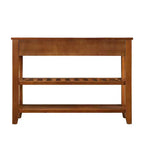 Bahut en bois massif, armoire de rangement avec 2 portes et 2 étagères, meuble de rangement pour le salon, la salle à manger, la cuisine