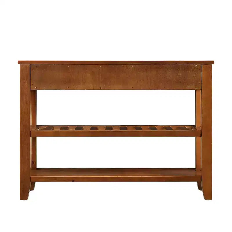 Bahut en bois massif, armoire de rangement avec 2 portes et 2 étagères, meuble de rangement pour le salon, la salle à manger, la cuisine
