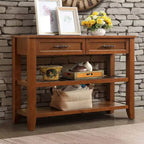 Okak Solid Wood Sideboard Cabinet, Bufft Cabinet with 2 Doors and 2 Shelves, Storage Cabinet for Living Room, Dining Room, Kitchen