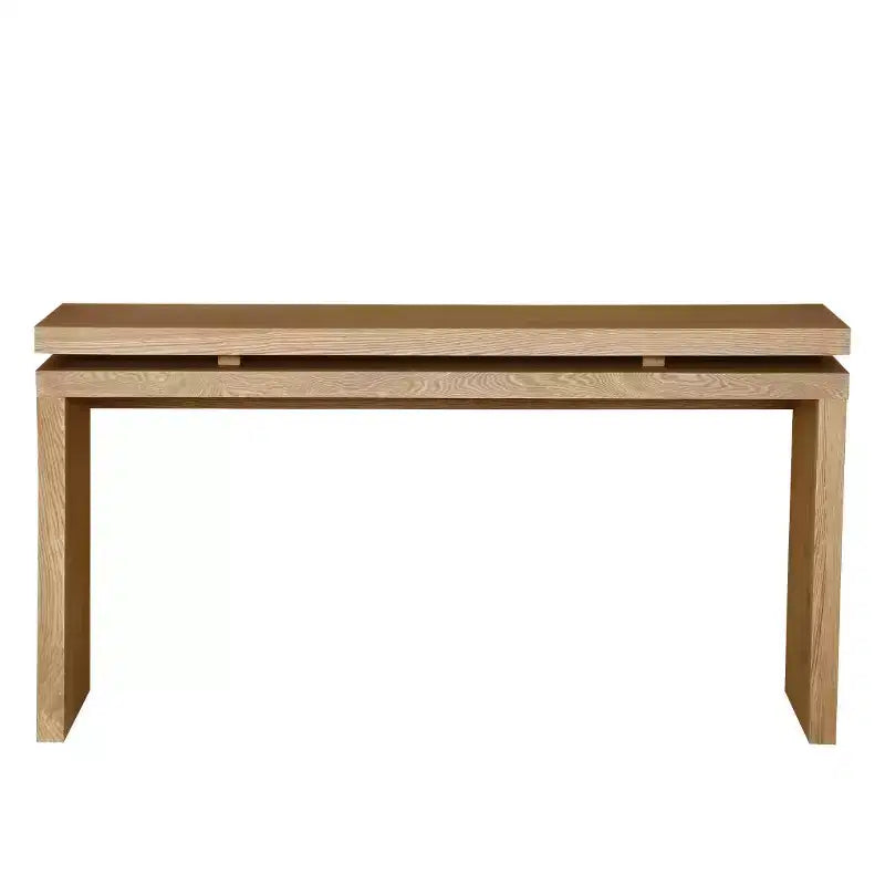 Console de ferme de 60 pouces avec plateau épais, table d'entrée avec conception à suspension double, table de couloir pour salon