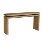 Console de ferme de 60 pouces avec plateau épais, table d'entrée avec conception à suspension double, table de couloir pour salon