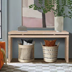 Console de ferme de 60 pouces avec plateau épais, table d'entrée avec conception à suspension double, table de couloir pour salon