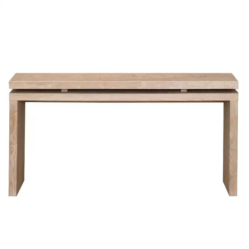 Console de ferme de 60 pouces avec plateau épais, table d'entrée avec conception à suspension double, table de couloir pour salon