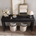 Console de ferme de 60 pouces avec plateau épais, table d'entrée avec conception à suspension double, table de couloir pour salon