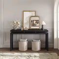 Console de ferme de 60 pouces avec plateau épais, table d'entrée avec conception à suspension double, table de couloir pour salon
