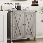 Petit buffet de ferme avec 2 portes et étagères réglables, armoires de console d'entrée d'appoint