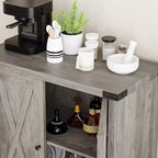 Petit buffet de ferme avec 2 portes et étagères réglables, armoires de console d'entrée d'appoint