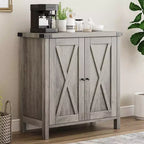 Petit buffet de ferme avec 2 portes et étagères réglables, armoires de console d'entrée d'appoint