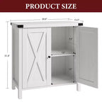 Petit buffet de ferme avec 2 portes et étagères réglables, armoires de console d'entrée d'appoint