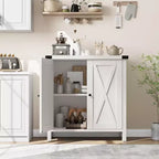 Petit buffet de ferme avec 2 portes et étagères réglables, armoires de console d'entrée d'appoint
