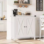 Petit buffet de ferme avec 2 portes et étagères réglables, armoires de console d'entrée d'appoint