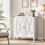 Petit buffet de ferme avec 2 portes et étagères réglables, armoires de console d'entrée d'appoint