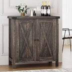 Petit buffet de ferme avec 2 portes et étagères réglables, armoires de console d'entrée d'appoint