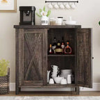 GustoWave Small Farmhouse Sideboard Buffet Cabinet with 2 Doors and Adjustable Shelves, Accent Entryway Console Cabinets