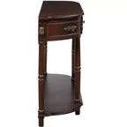 Console rectangulaire avec tiroirs et étagère inférieure pour entrée ou salon, marron