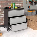 Servante d'atelier mobile à 3 tiroirs, Chariot à outils roulant robuste pour garage et atelier