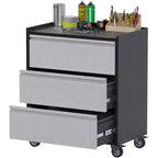 Servante d'atelier mobile à 3 tiroirs, Chariot à outils roulant robuste pour garage et atelier
