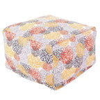 Majestic Home Goods,Ottoman Pouf Blooms Citrus