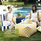 Pouf Ottoman Blooms Agrumes