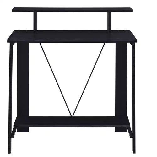 Bureau Debout Moderne de 99 cm avec Support Moniteur, Bureau d'Ordinateur avec Étagère Inférieure, Bureau pour Salon, Chambre, Bureau d'Étude