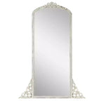 Miroir psyché encadré en bois massif blanc 67
