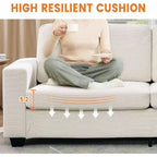 Canapé Cloud de 83 pouces pour petits espaces, canapé moderne à 2 places avec assise profonde et confortable, canapé-lit moelleux en velours côtelé pour salon, chambre à coucher