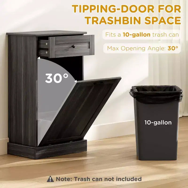 Poubelle de Cuisine Encastrable Meuble de Rangement pour Tri Sélectif avec Tiroir Support de Poubelle Autonome