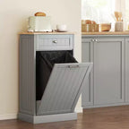 Poubelle de Cuisine Encastrable Meuble de Rangement pour Tri Sélectif avec Tiroir Support de Poubelle Autonome