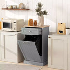 Poubelle de Cuisine Encastrable Meuble de Rangement pour Tri Sélectif avec Tiroir Support de Poubelle Autonome