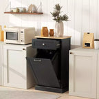 Poubelle de Cuisine Encastrable Meuble de Rangement pour Tri Sélectif avec Tiroir Support de Poubelle Autonome