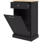 Kitchen Tilt Out Trash Bin Cabinet Free Standing Recycling Cabinet Trash Can Holder With Drawer