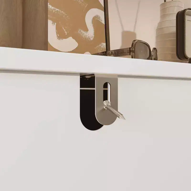 Meuble de rangement élégant avec portes cintrées artistiques, étagères réglables, placard de rangement à 4 portes, bibliothèque vitrine, pour salon/chambre à coucher