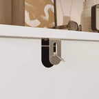 Meuble de rangement élégant avec portes cintrées artistiques, étagères réglables, placard de rangement à 4 portes, bibliothèque vitrine, pour salon/chambre à coucher