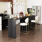 Desserte de buffet intelligente rotative/extensible avec 6 tiroirs, plan de travail étendu, tapis antidérapant, table à manger rotative, îlot de cuisine/garde-manger