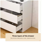 Desserte de buffet intelligente rotative/extensible avec 6 tiroirs, plan de travail étendu, tapis antidérapant, table à manger rotative, îlot de cuisine/garde-manger