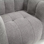 Canapé Pouf avec Ottoman, Fauteuil Poire Moderne et Doux avec Accoudoirs, Canapé Paresseux Carré en Chenille