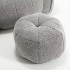 Canapé Pouf avec Ottoman, Fauteuil Poire Moderne et Doux avec Accoudoirs, Canapé Paresseux Carré en Chenille