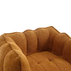 Canapé Pouf avec Ottoman, Fauteuil Poire Moderne et Doux avec Accoudoirs, Canapé Paresseux Carré en Chenille