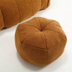 Canapé Pouf avec Ottoman, Fauteuil Poire Moderne et Doux avec Accoudoirs, Canapé Paresseux Carré en Chenille