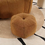 Canapé Pouf avec Ottoman, Fauteuil Poire Moderne et Doux avec Accoudoirs, Canapé Paresseux Carré en Chenille