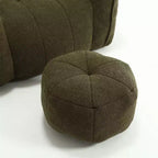 Canapé Pouf avec Ottoman, Fauteuil Poire Moderne et Doux avec Accoudoirs, Canapé Paresseux Carré en Chenille
